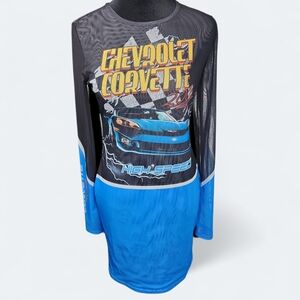 GM | Official Licensed Chevrolet Corvette High-Speed Mini Dress - Black Blue | M